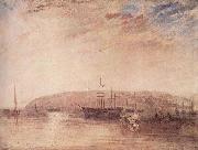 Joseph Mallord William Turner Schiffsverkehr vor der Landspitze von East Cowes oil painting on canvas